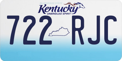 KY license plate 722RJC