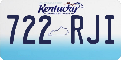 KY license plate 722RJI