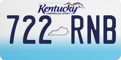 KY license plate 722RNB