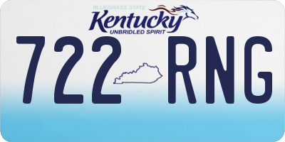 KY license plate 722RNG