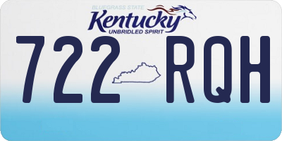 KY license plate 722RQH