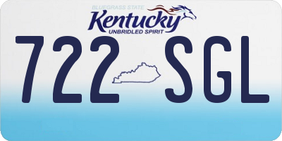 KY license plate 722SGL