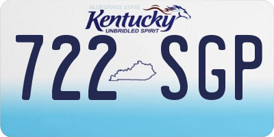 KY license plate 722SGP