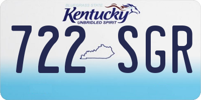 KY license plate 722SGR