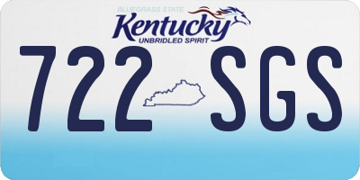 KY license plate 722SGS