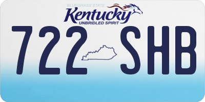 KY license plate 722SHB