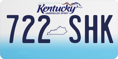 KY license plate 722SHK