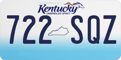 KY license plate 722SQZ
