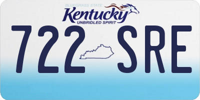 KY license plate 722SRE