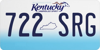 KY license plate 722SRG