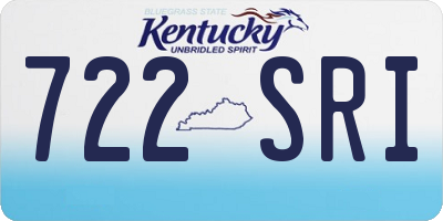 KY license plate 722SRI