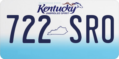 KY license plate 722SRO