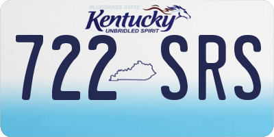 KY license plate 722SRS