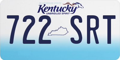KY license plate 722SRT