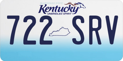 KY license plate 722SRV
