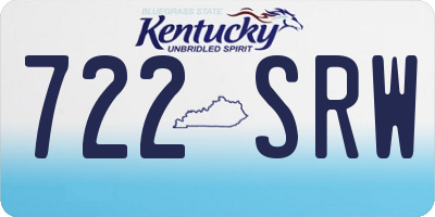 KY license plate 722SRW