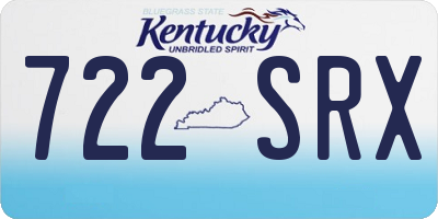 KY license plate 722SRX