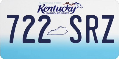 KY license plate 722SRZ