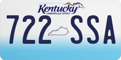 KY license plate 722SSA