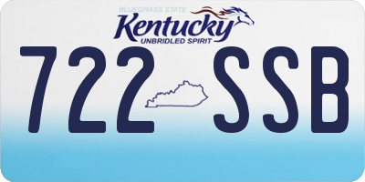 KY license plate 722SSB