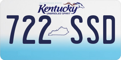 KY license plate 722SSD