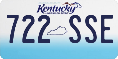 KY license plate 722SSE