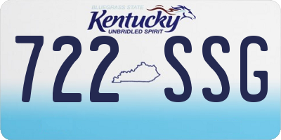 KY license plate 722SSG