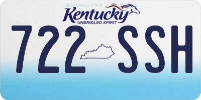 KY license plate 722SSH