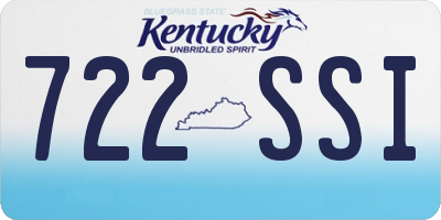 KY license plate 722SSI