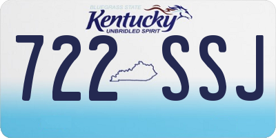 KY license plate 722SSJ