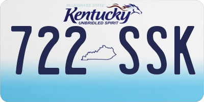 KY license plate 722SSK