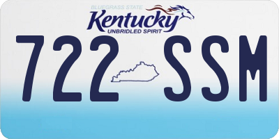 KY license plate 722SSM