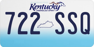 KY license plate 722SSQ