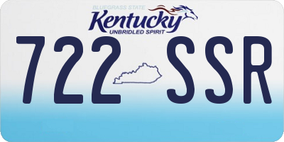 KY license plate 722SSR