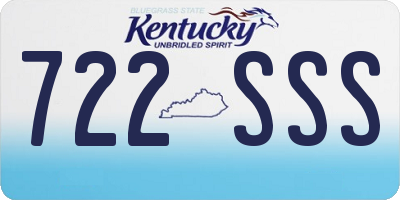KY license plate 722SSS