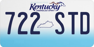 KY license plate 722STD