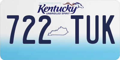 KY license plate 722TUK