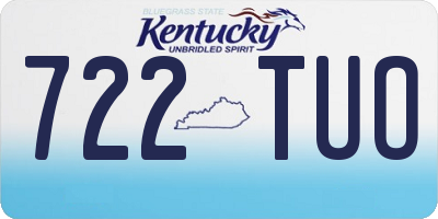 KY license plate 722TUO