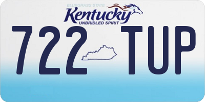 KY license plate 722TUP