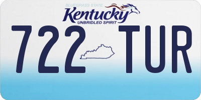 KY license plate 722TUR