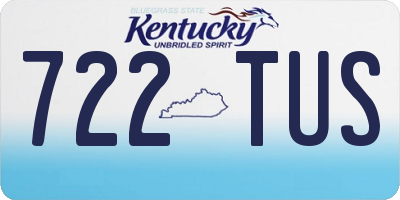 KY license plate 722TUS