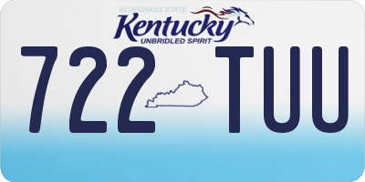 KY license plate 722TUU