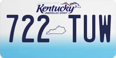 KY license plate 722TUW