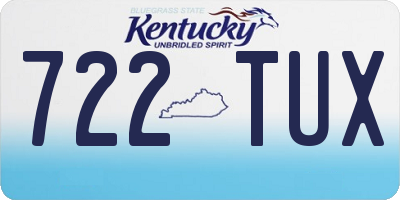 KY license plate 722TUX
