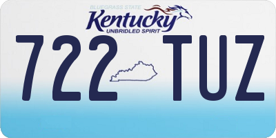 KY license plate 722TUZ