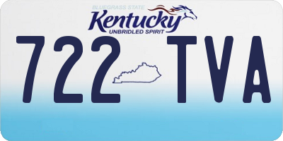 KY license plate 722TVA