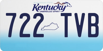 KY license plate 722TVB