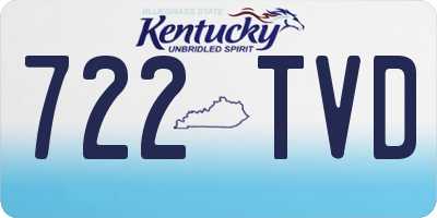 KY license plate 722TVD