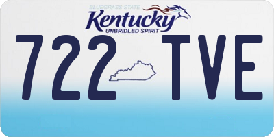 KY license plate 722TVE