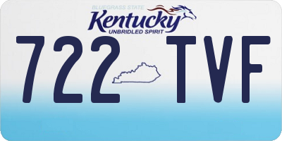 KY license plate 722TVF